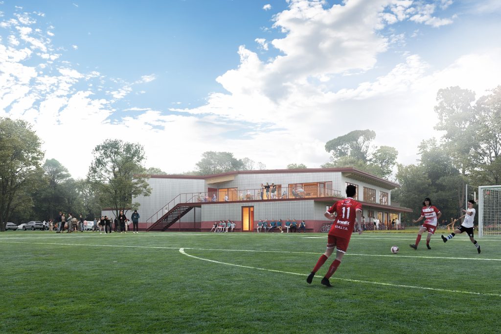 Ontmoetingscentrum PUB VIS Buitenbeeld veld WEB