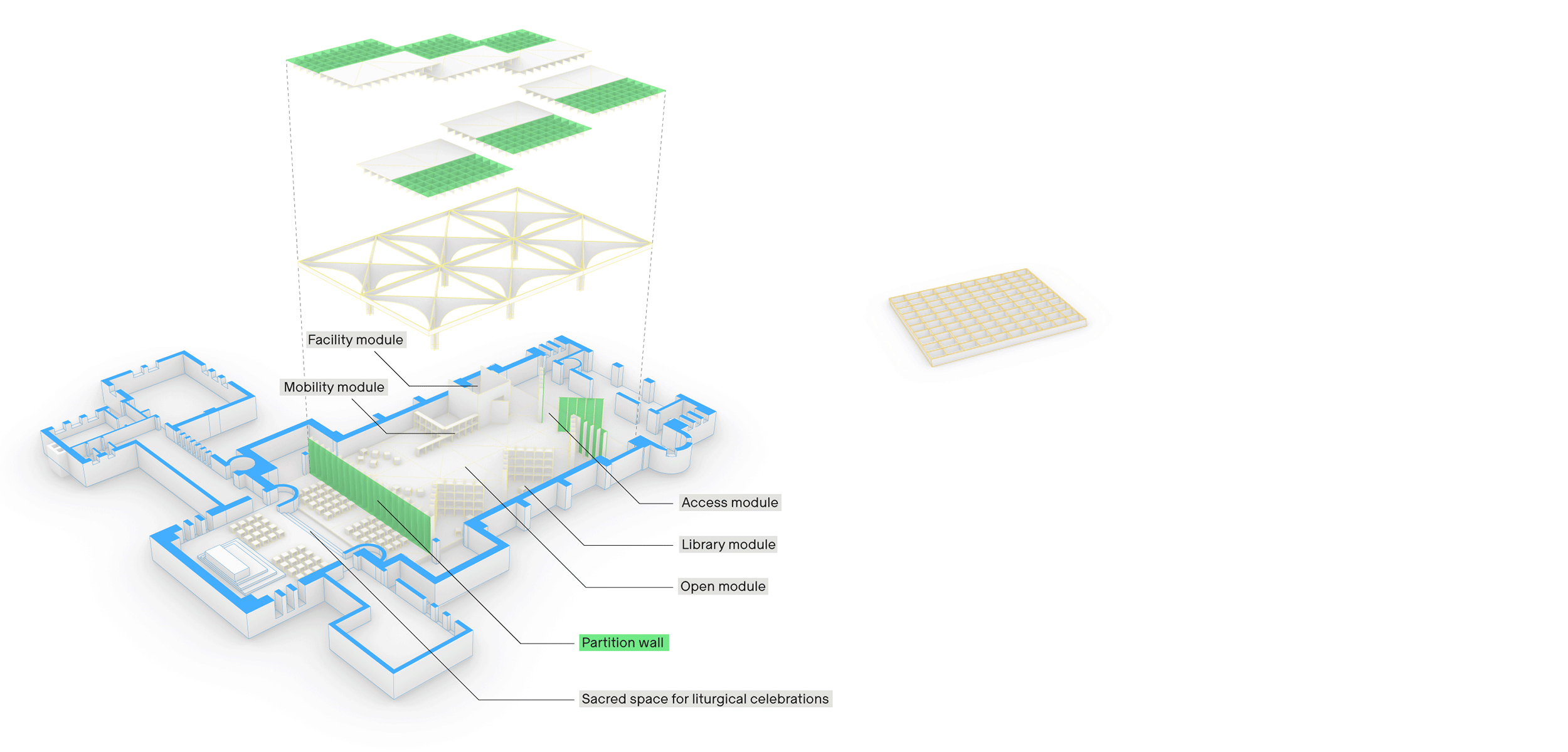 Balie kerk PUB DIA Isometrie Modulair WEB